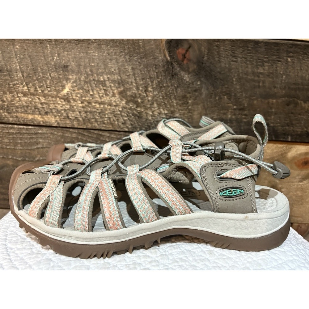 Keen Sandals Women's Size 7.5 Gray (Pink/Blue) Whisper Waterproof Never Worn‎